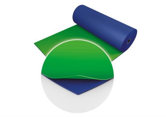 PVC dansvinyl groen blauw 2m Bfl-s1